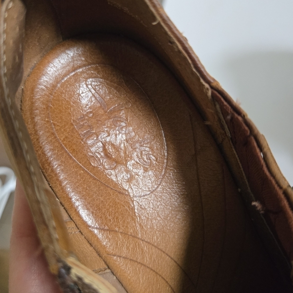 Clarks Indigo Brown Leather Side Zip heeled Booties sz 8 - Picture 6 of 8